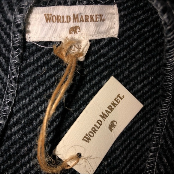 World Market Blanket Wrap Self Tie Cape Gray - Picture 3 of 5